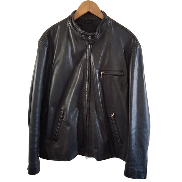 Durkee's Express American Classic Leather Mission Biker Motorcycle Jacket BLK-M - Picture 1 of 10